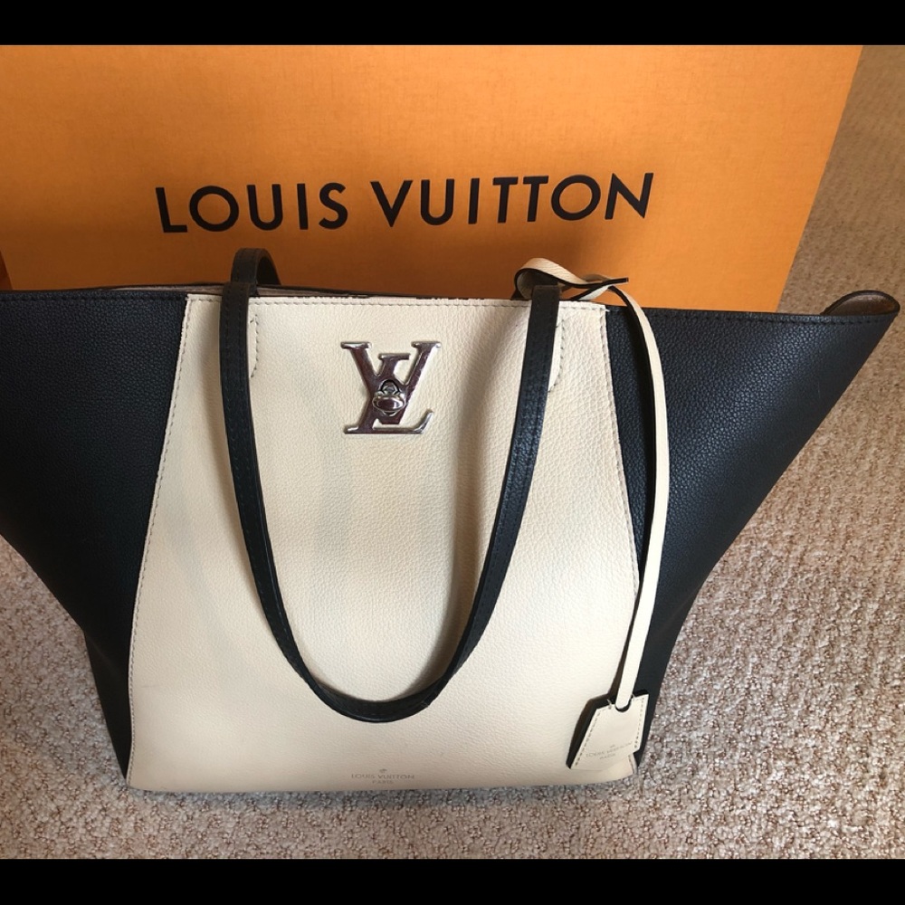 Louis Vuitton Lockme Cabas Vanille Noir Bag